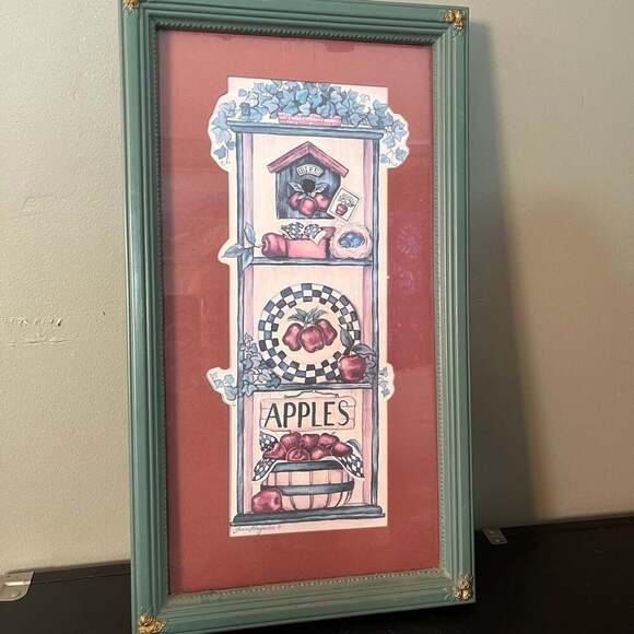 Home Interiors & Gifts Other - Home Interior Vintage Laurie Korsgaden APPLES & LONGABERGER BASKETS Art ❤️sj8j